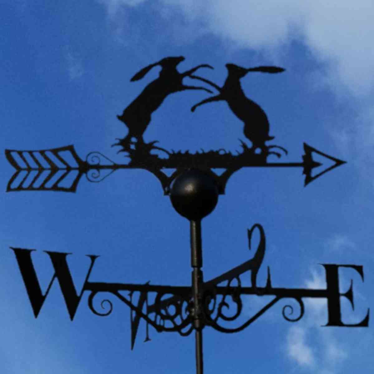 Steel weathervanes Boxing hares weathervane